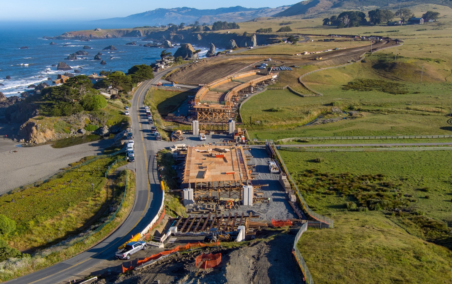 Gleason Beach Realignment Bridge Construction – Michael Sweeney Photography